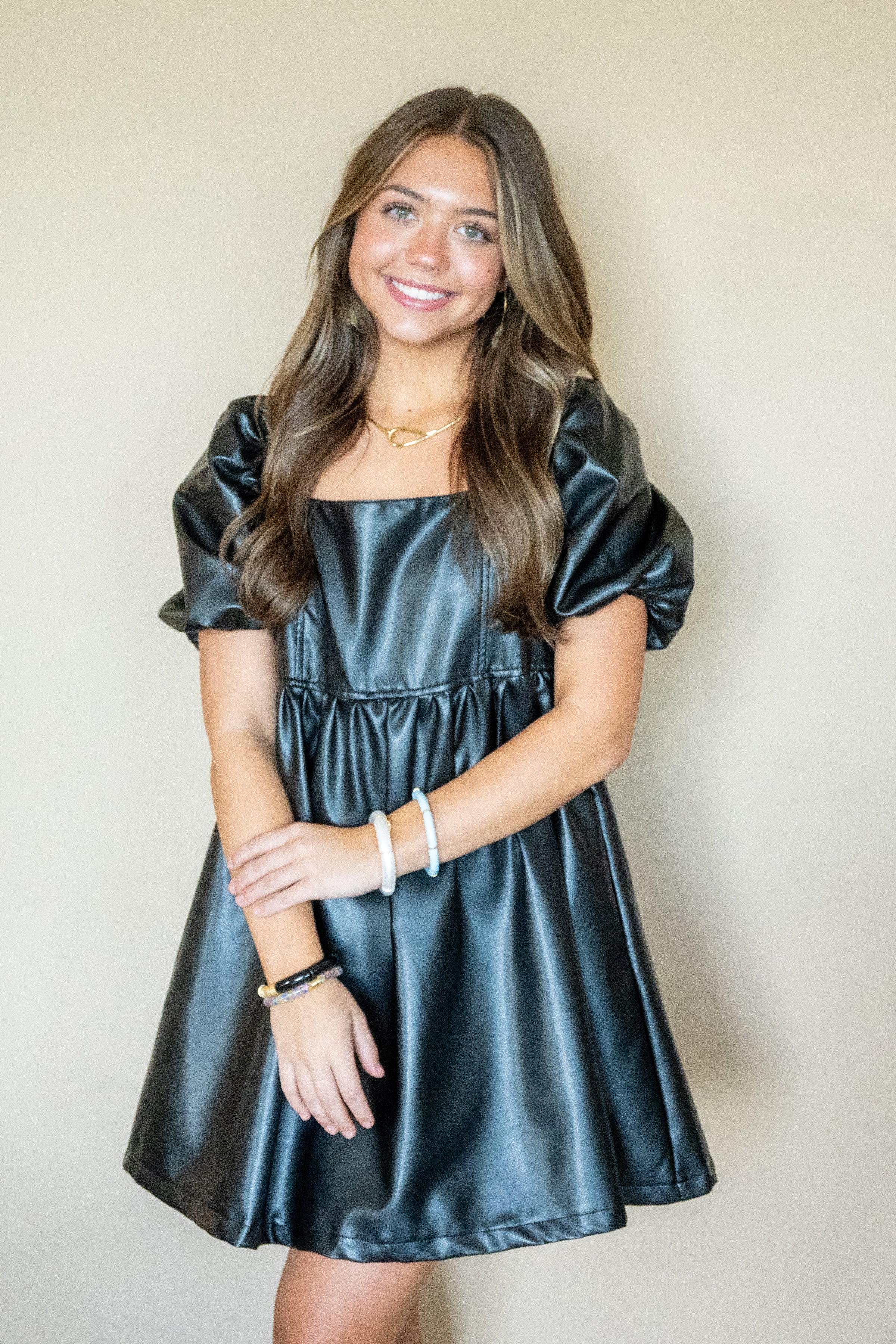 vegan leather dress Aria Vegan Leather Mini Dress SEROYA